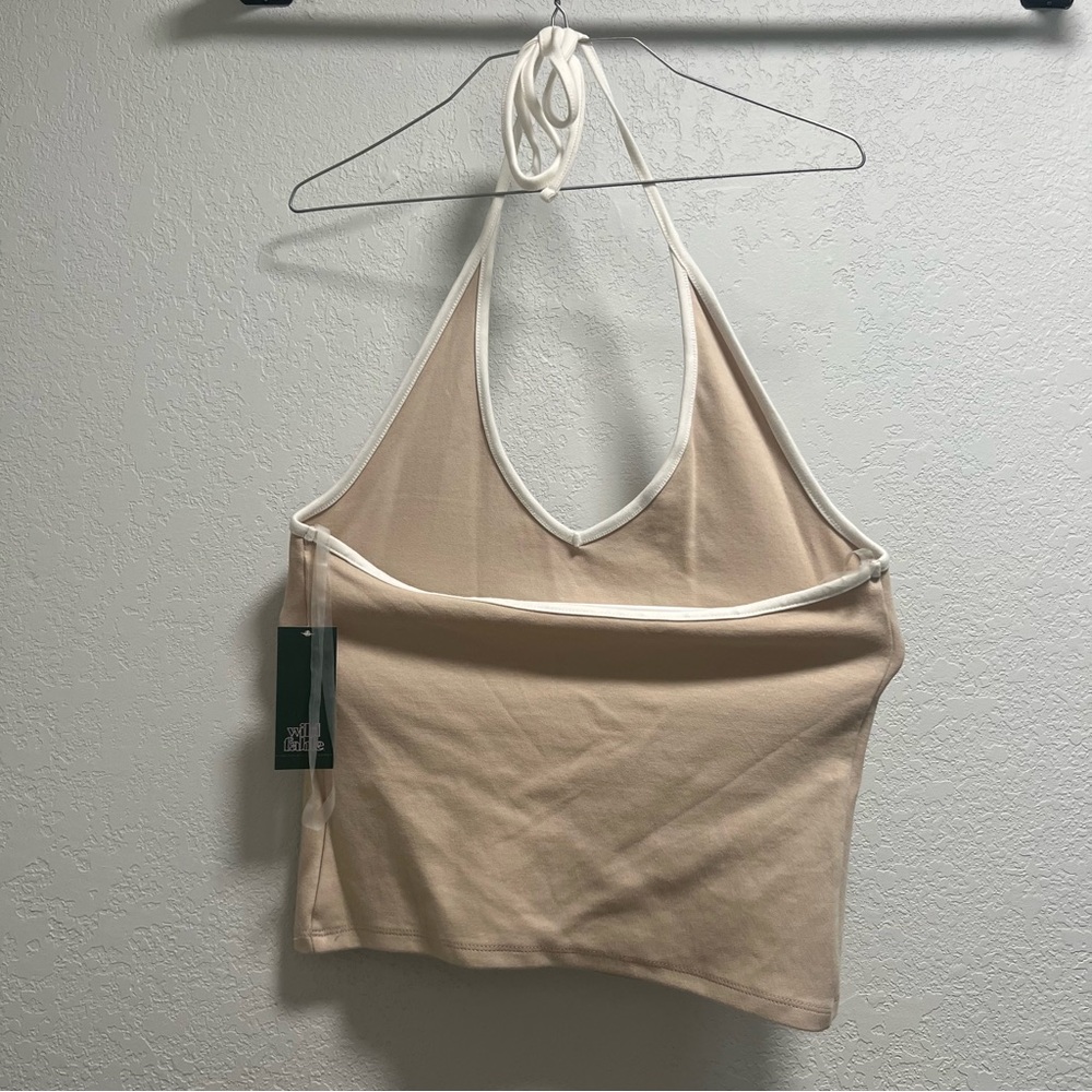 Wild Fable Beige Halter Neck Top - Picture 3 of 3